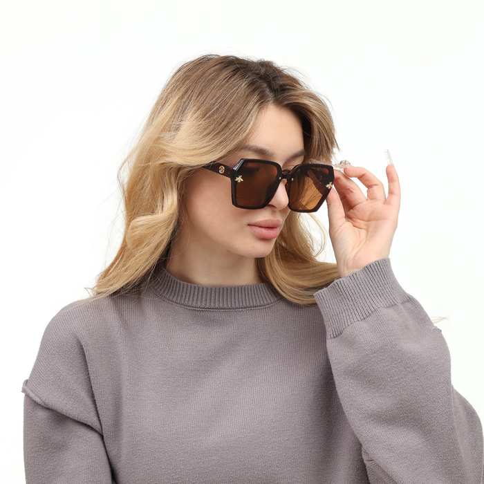 фото Очки солнцезащитные "onesun", uv 400, дужка 13.5 см, ширина 14 см, линза 5.1 х 6.4 см