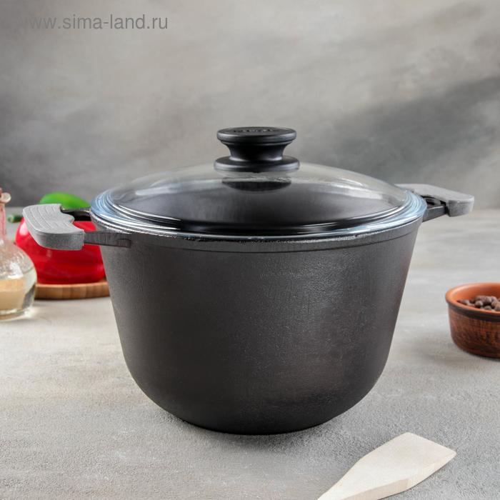 Кастрюля чугунная, 4 л, стеклянная крышка, цвет чёрный
Кастрюля чугунная, 4 л, стеклянная крышка, цвет чёрный