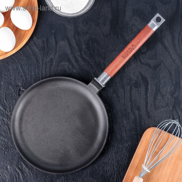 Сковорода блинная, d=22 см, съёмная ручка
Сковорода блинная, d=22 см, съёмная ручка