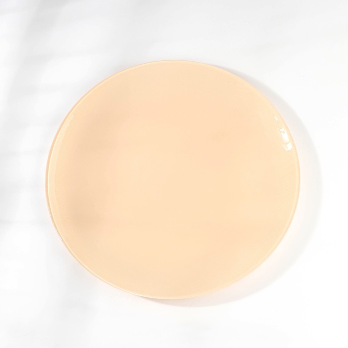 фото Тарелка «айвори», стеклянная, d=28 см, цвет бежевый akcam