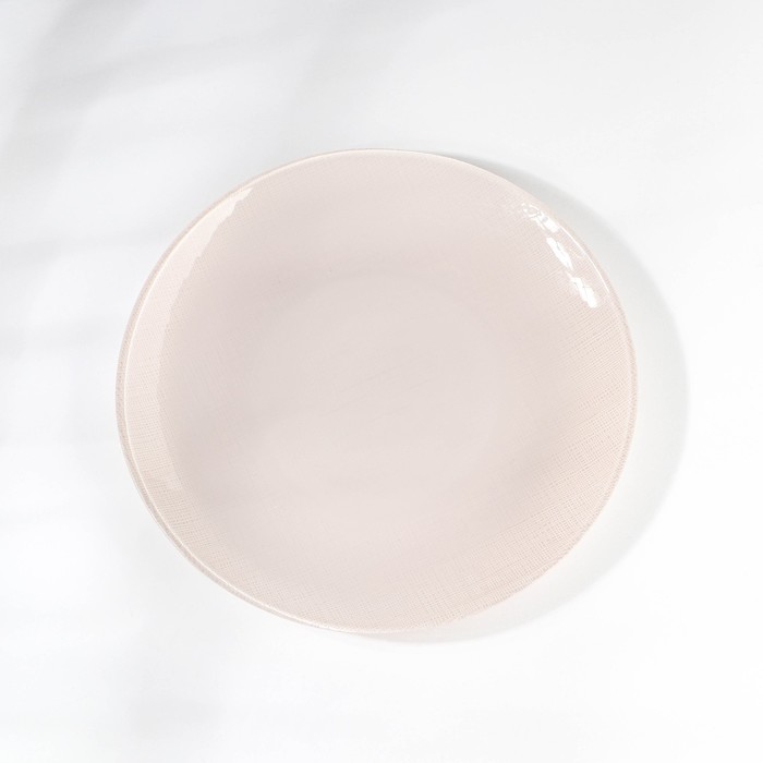 фото Тарелка «капучино», стеклянная, d=21 см, цвет серый akcam