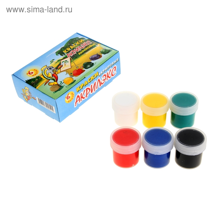 Краска акриловая, набор 6 цветов х 20 мл, Экспоприбор "Акрилэкс"
Краска акриловая, набор 6 цветов х 20 мл, Экспоприбор "Акрилэкс"