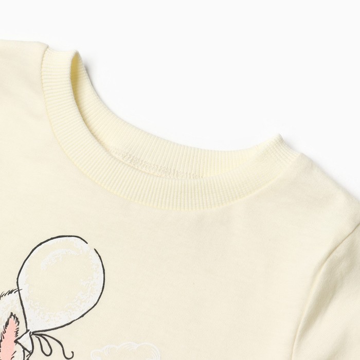 фото Лонгслив детский, цвет светло-бежевый, рост 68 luneva