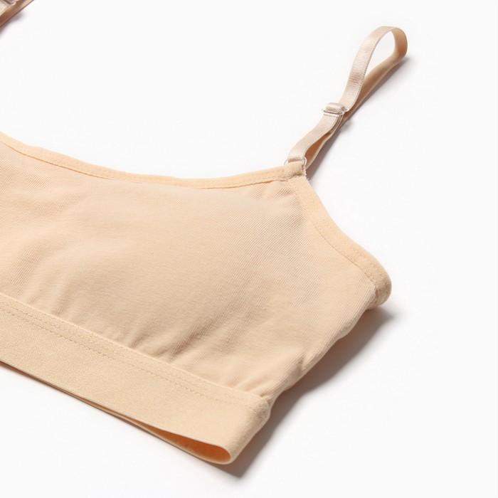 фото Топ для девочки, цвет телесный, рост 140-146 см doness