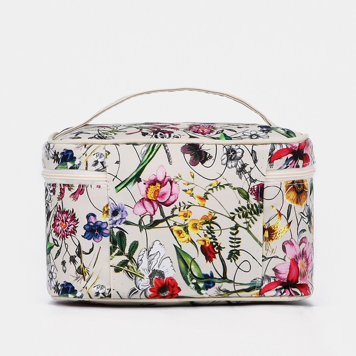 фото Косметичка на молнии, цвет белый/разноцветный