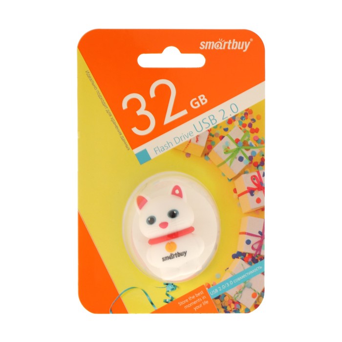 Флешка Smartbuy Wild series "Котенок", 32 Гб, USB 2.0, чт до 25 Мб/с, зап до 15 Мб/с, белая
Флешка Smartbuy Wild series "Котенок", 32 Гб, USB 2.0, чт до 25 Мб/с, зап до 15 Мб/с, белая
