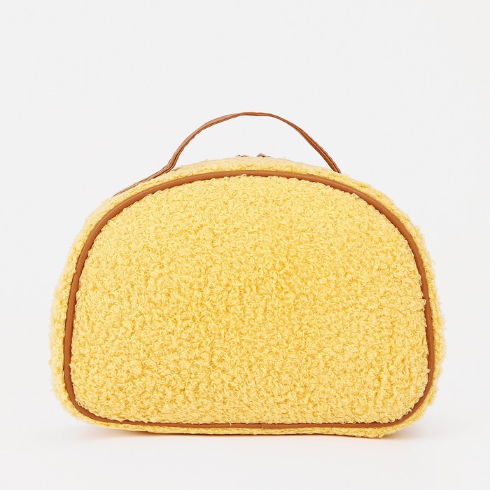 фото Косметичка на молнии, с подкладом, цвет жёлтый