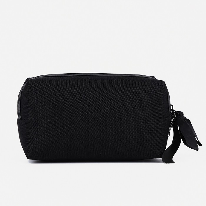 фото Косметичка на молнии, с подкладом, цвет чёрный