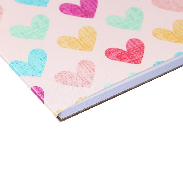 фото Планшет для работы маркером а5 40 листов "паттерн.сердца", кбс, обложка картон, твёрдая подложка, блок офсет 80 г/м2 апплика