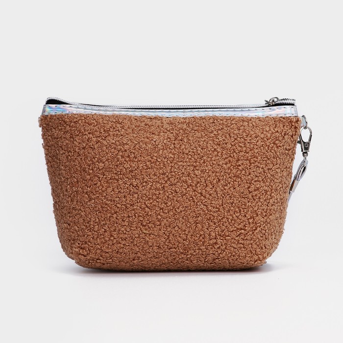 фото Косметичка на молнии, цвет коричневый