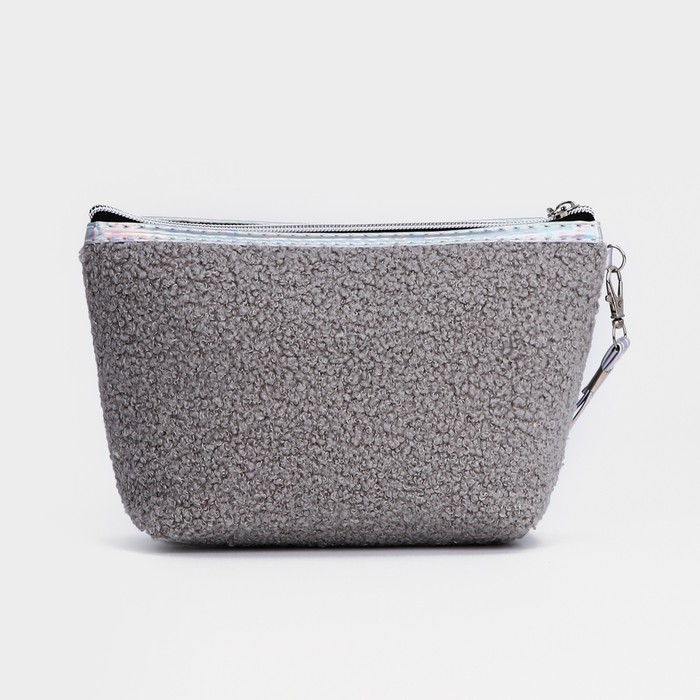 фото Косметичка на молнии, цвет серый