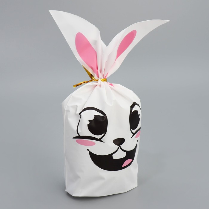 фото Мешок подарочный с ушками «зайчишка», 12 × 11.5 см дарите счастье