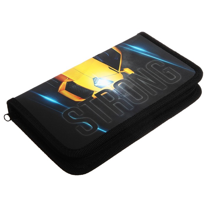 фото Пенал 1 секция, 115 х 205 мм, с наполнением 16 предметов, calligrata "тачка" ламинированный картон, 30п26/set