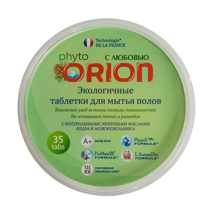 фото Фито-таблетки для мытья полов orion «кедр и можжевельник», в наборе 35 шт