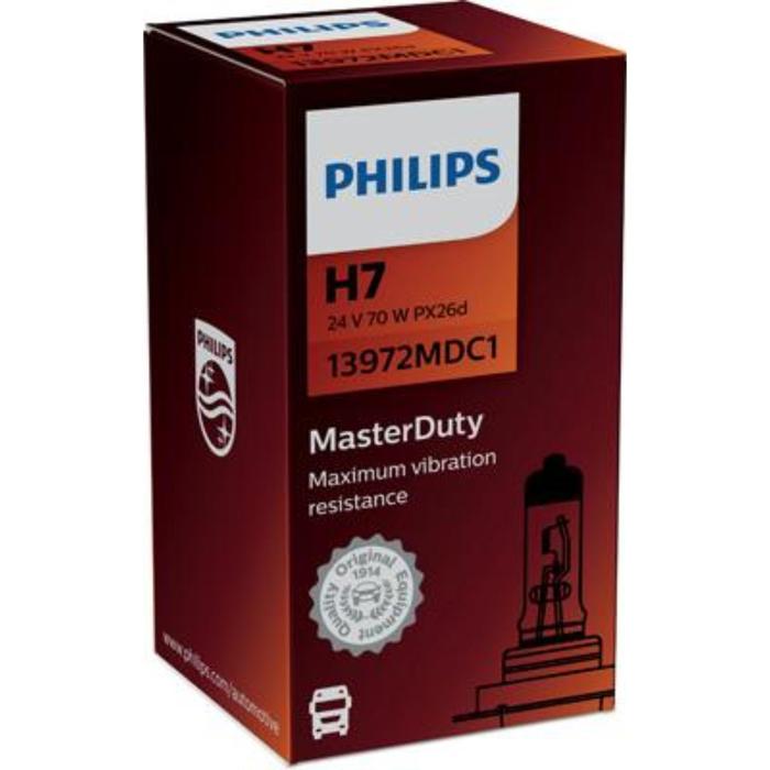 Лампа автомобильная Philips H7 24V- 70W (PX26d) (вибростойкая) MasterDuty 13972MDC1
Лампа автомобильная Philips H7 24V- 70W (PX26d) (вибростойкая) MasterDuty 13972MDC1