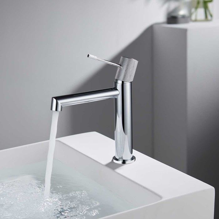 фото Смеситель для раковины vincea desire vbf-1d1ch, однорычажный, излив 140 мм, латунь, хром