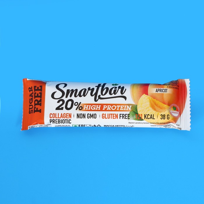 фото Батончик smartbar с высоким содержанием белка "абрикос в йогуртовой глазури", 38г smartbar protein