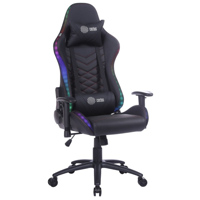 Игровое кресло Cactus CS-CHR-0099BLR, до 120 кг, экокожа, подсветка, черное
Игровое кресло Cactus CS-CHR-0099BLR, до 120 кг, экокожа, подсветка, черное