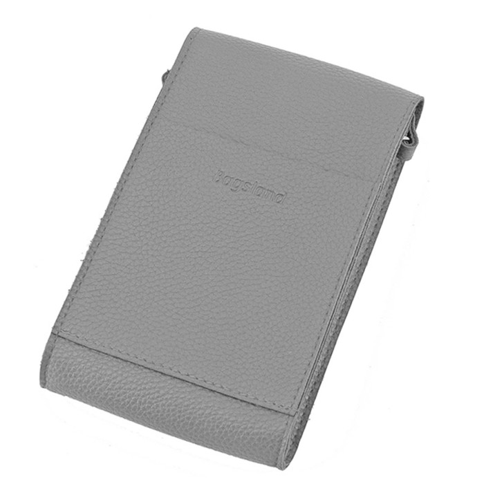 фото Сумка вт001-05140, цвет серый, натуральная кожа, 11х3х17 см bagsland