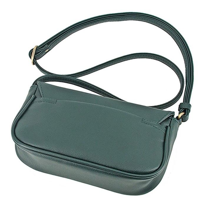 фото Сумка женская в2772-04110, цвет темно-зеленый, искусственная кожа, 20х6х11 см bagsland