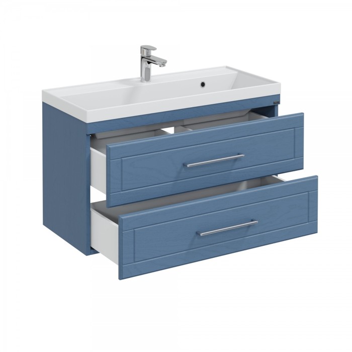 фото Тумба санта «венера 100» дуб адриатика, подвесная с раковиной «classic 100»