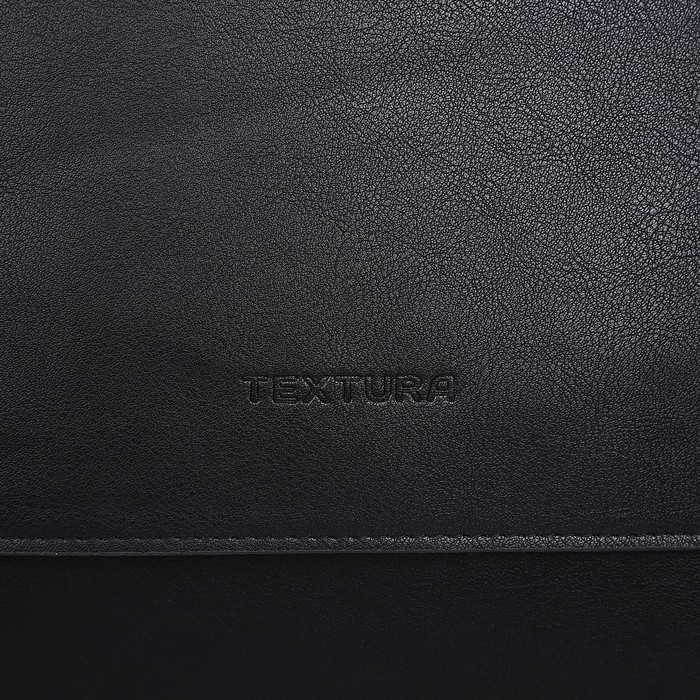 фото Сумка мужская textura через плечо, искусственная кожа, цвет чёрный