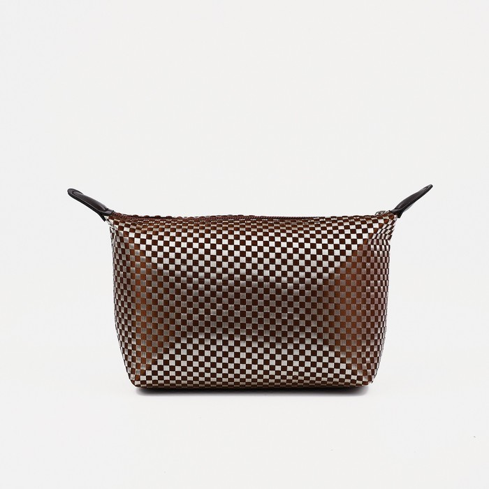 фото Косметичка на молнии, цвет коричневый