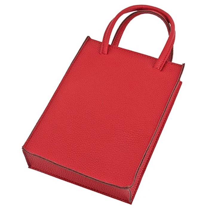 фото Сумка женская в2781-77140, цвет красный, натуральная кожа, 15х5х20 см bagsland