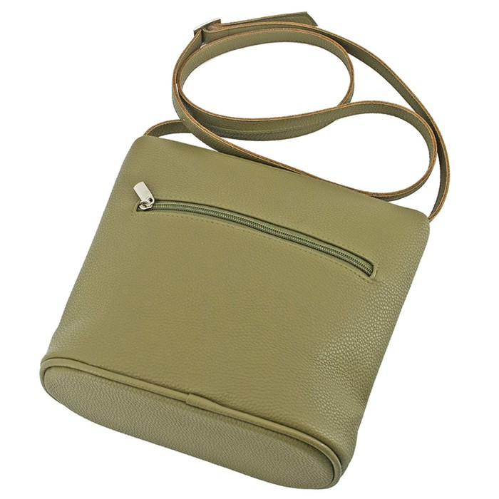 фото Сумка женская в2796-02140, цвет зеленый, натуральная кожа, 22х10х23 см bagsland