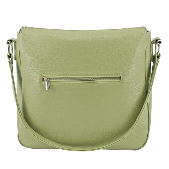 фото Сумка женская в2808-02110, цвет зеленый искусственная кожа, 31х10х34 см bagsland