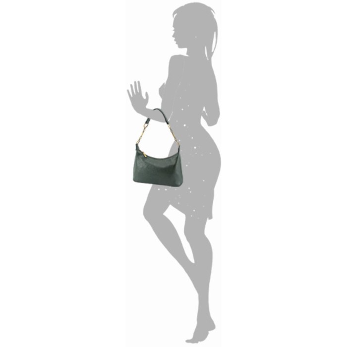 фото Сумка женская в2809-04110, цвет темно-зеленый, искусственная кожа, 27х9х16 см bagsland