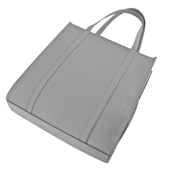 фото Сумка женская в2823-05140, цвет серый, натуральная кожа, 36х7х40 см bagsland