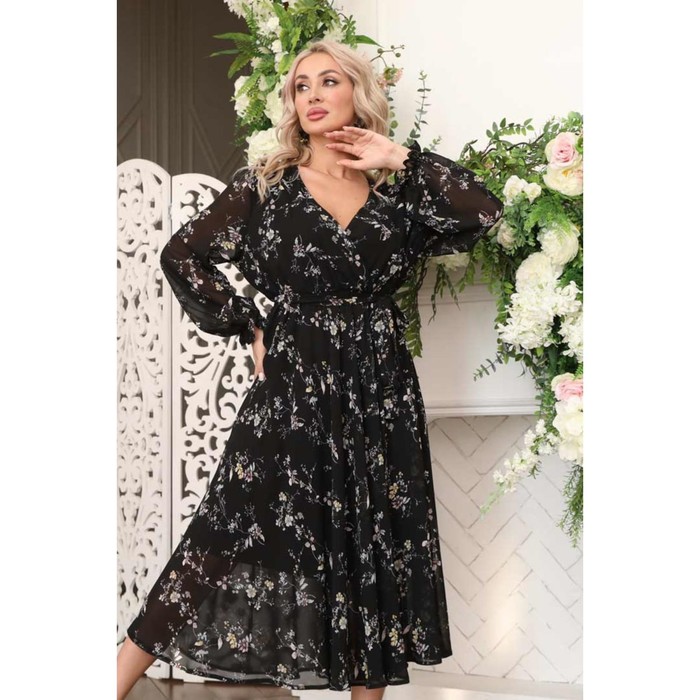 фото Платье женское, размер 46, цвет чёрный wisell