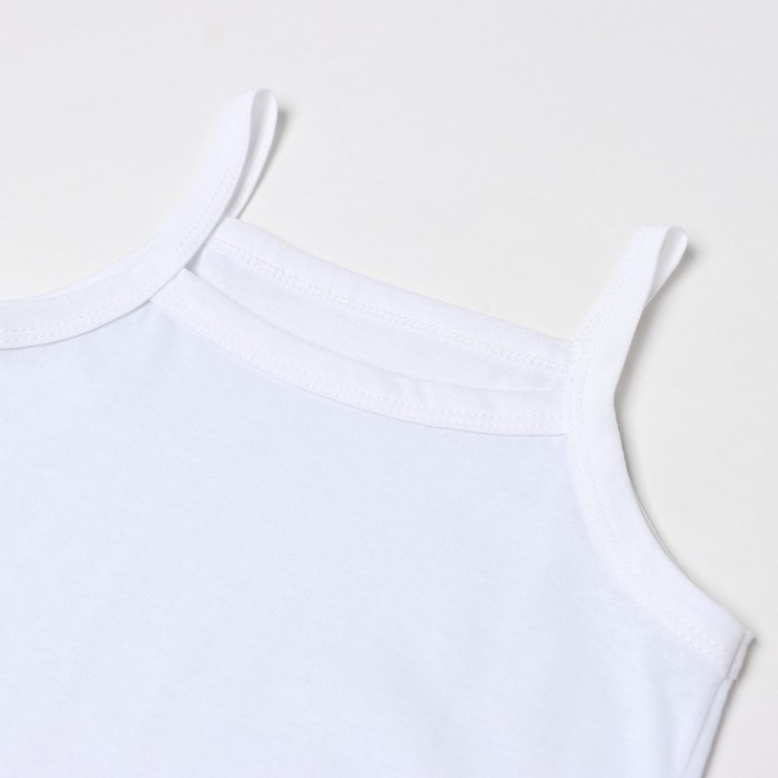 фото Майка для девочки, цвет белый, рост 92 см