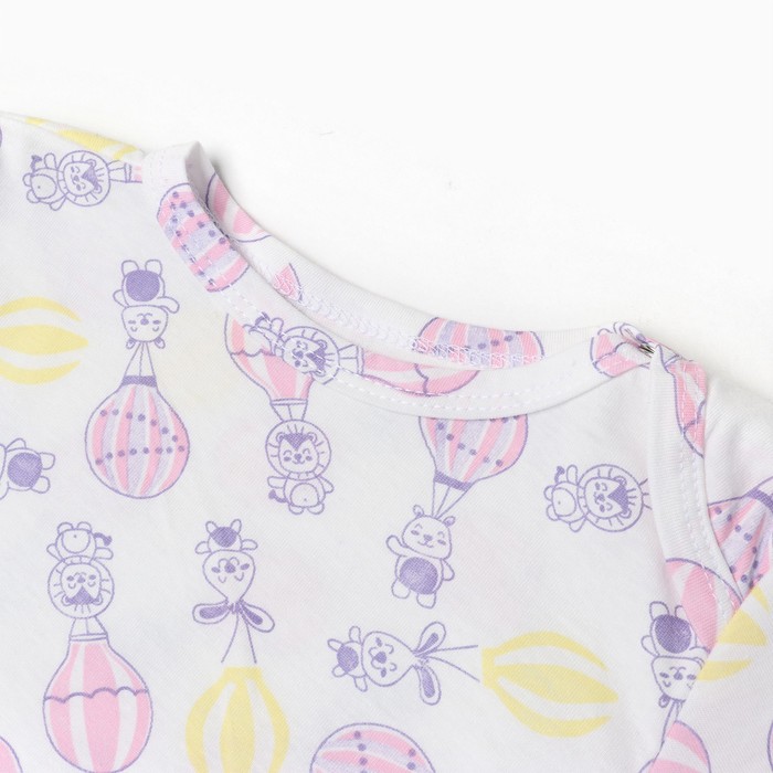 фото Лонгслив детский "воздушный шар", цвет розовый, рост 80 см семицвет-тики