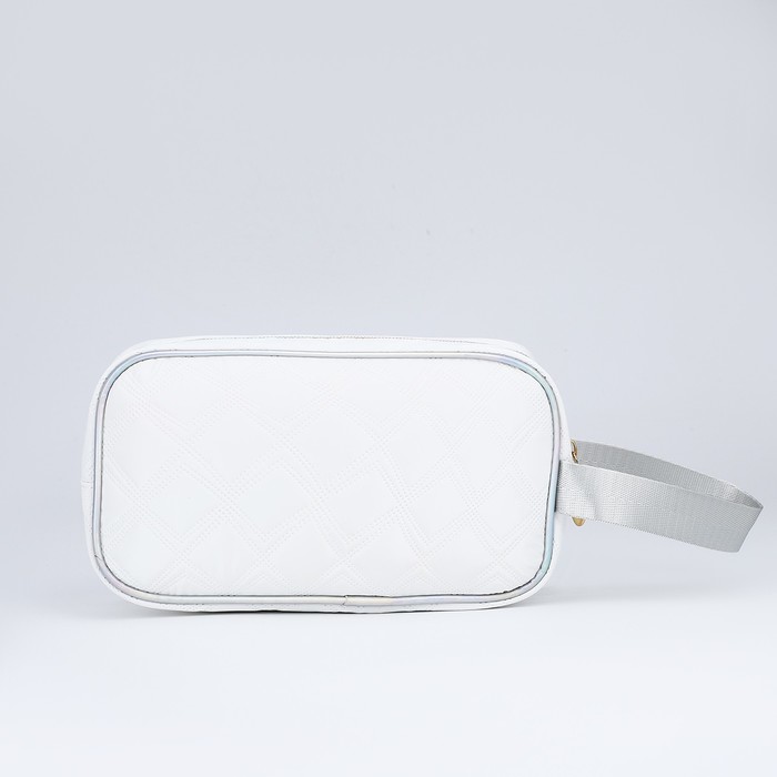 фото Косметичка на молнии, цвет белый