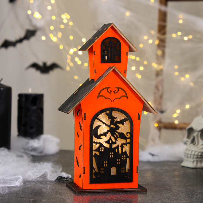 фото Декор с подсветкой «замок страха» 8 × 14 × 26 см