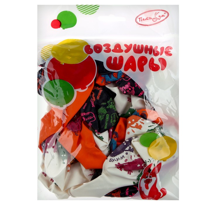 фото Шар латексный 12" «монстрики», ассорти, набор 25 шт., микс yachen