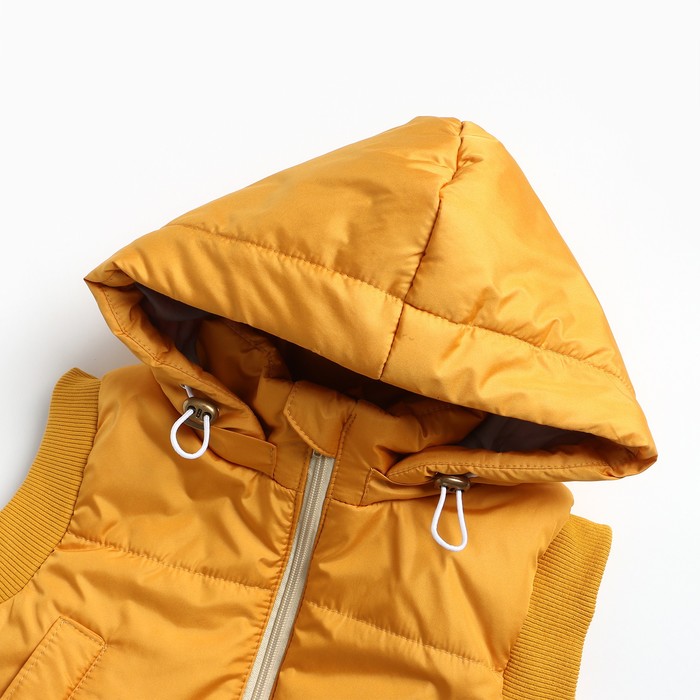 фото Жилет детский, цвет горчица, рост 98 см моему малышу