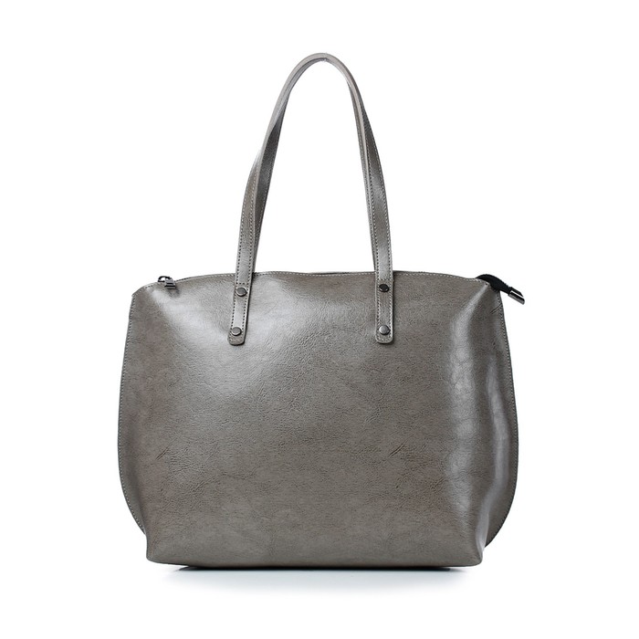 фото 44322 сумка женская, 31х27,5х12 см, иск кожа, серо-бежевый galanteya