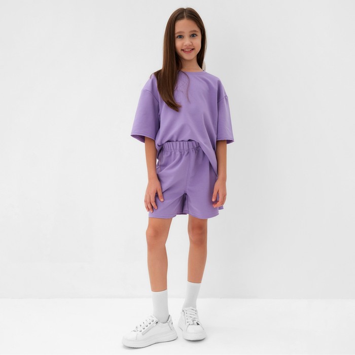 Костюм детский (футболка, шорты) MINAKU: Casual Collection цвет лиловый, рост 122 см
Костюм детский (футболка, шорты) MINAKU: Casual Collection цвет лиловый, рост 122 см