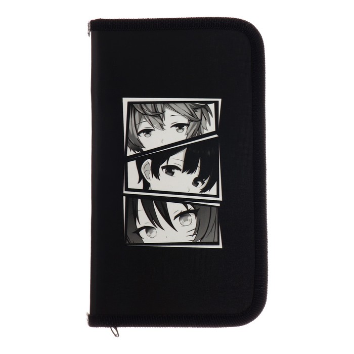 фото Пенал 1 секция 115 х 205 х 30 мм, calligrata "аниме глаза", ламинированный картон