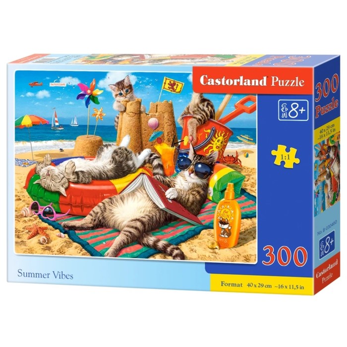 фото Пазл «кошачий пляж», 300 элементов castorland