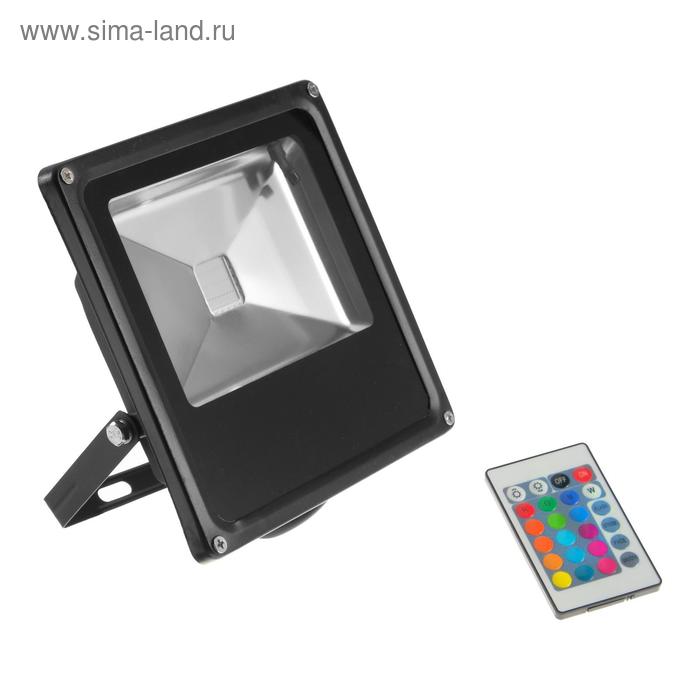 фото Прожектор светодиодный 50w, cob led, с пультом, ip66, 220 в, rgb