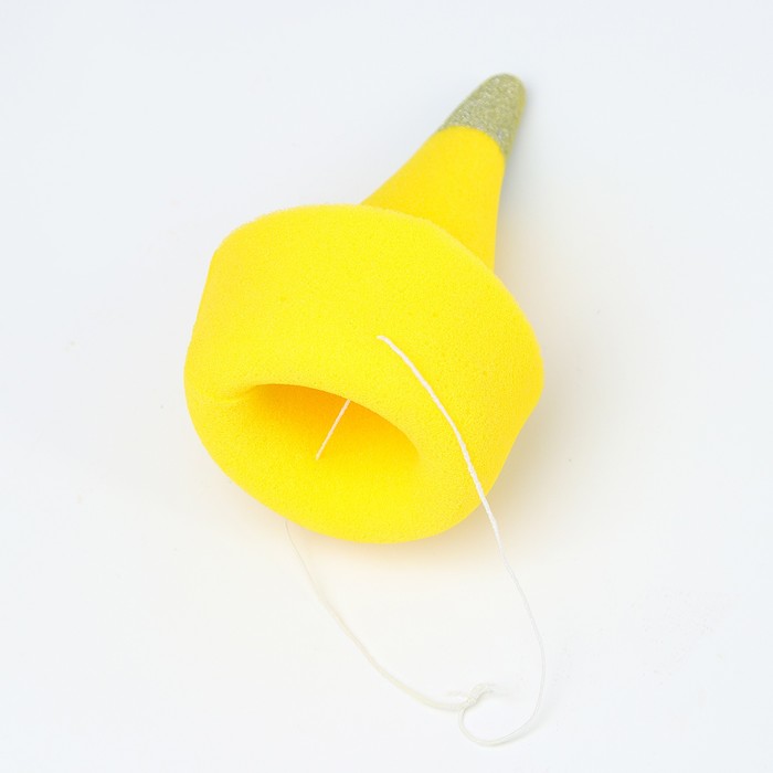 фото Карнавальный колпак «клоун» на резинке, жёлтый, поролон страна карнавалия