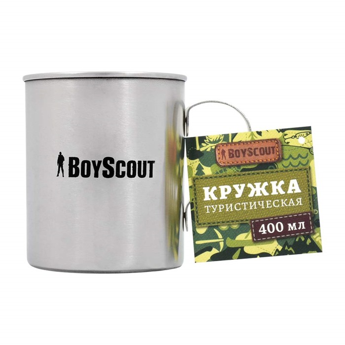 фото Кружка туристическая boyscout, нержавеющая сталь, 400 мл