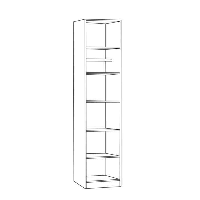 фото Пенал ливерпуль 13.27, 500х541х2203, белый/ясень ваниль моби