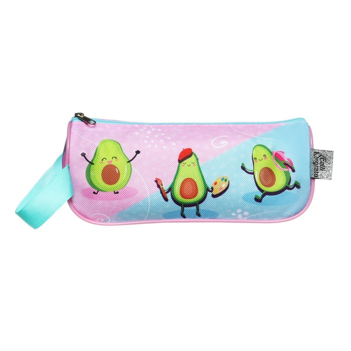 фото Пенал мягкий 1 отделение, 100 х 200 х 45 мм, объёмный, с ручкой "авокадо" calligrata