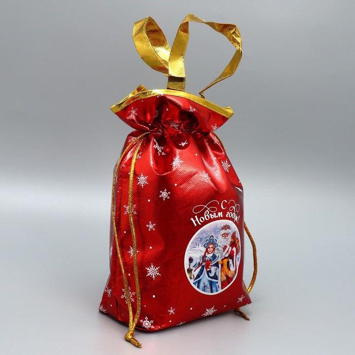 фото Пакет-мешок из нетканного материала «новогоднее настроение, 25 × 32 см дарите счастье