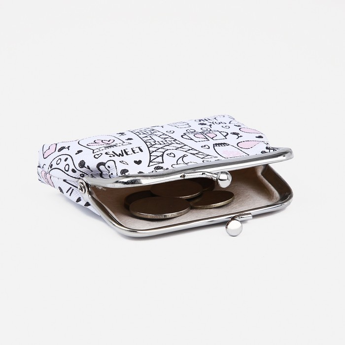 фото Кошелёк на фермуаре, цвет белый